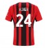 Camisola AC Milan Simon Kjær 24 Equipamento Primeiro 2021-2022 Manga Curta